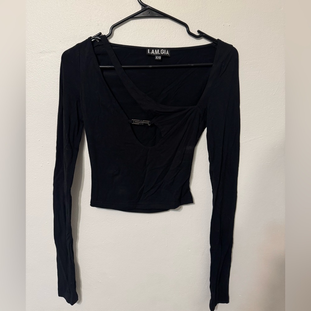 I.AM.GIA Black Long Sleeve Top